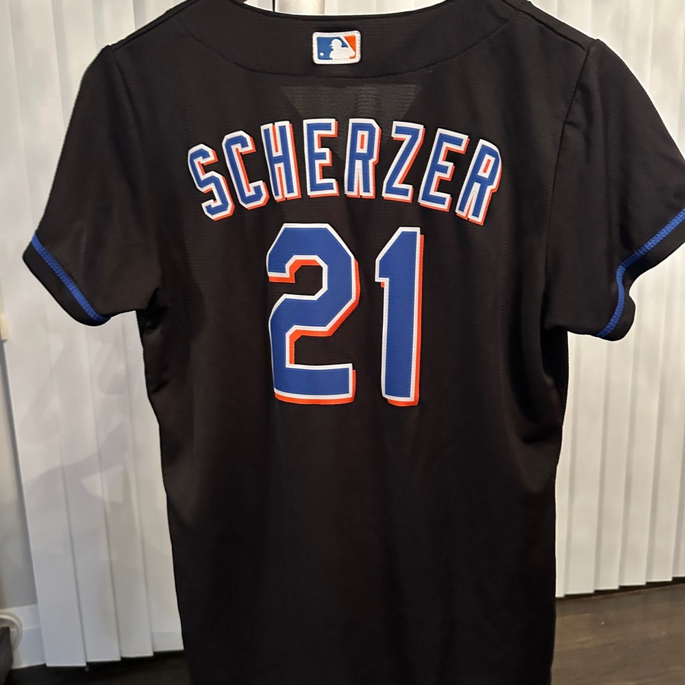 Scherzer jersey. Nike Black and Blue Kids Jersey
